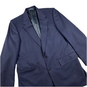 Vintage Rick Vela 100% Cashmere Blazer Men 44L Navy‎ 2 Button USA Made Coat